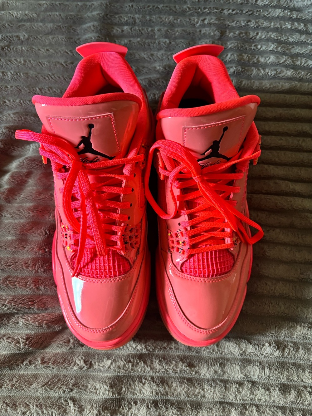Air Jordan Retro 4 NRG “Hot Punch” Patent Leather Sneakers